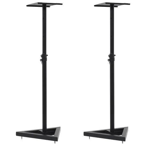 Soportes Para Altavoces de Estudio 2 Unidades Acero Negro