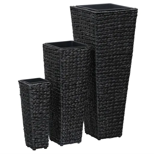 Conjunto de Arriates 3 Piezas Jacinto de Agua Negro