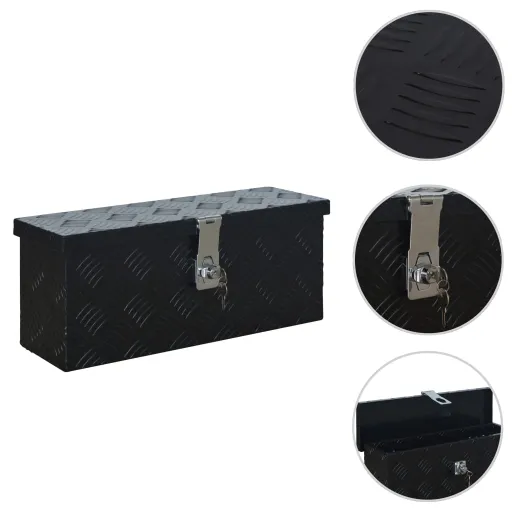 Caja de Aluminio 485x140x200 mm Negra