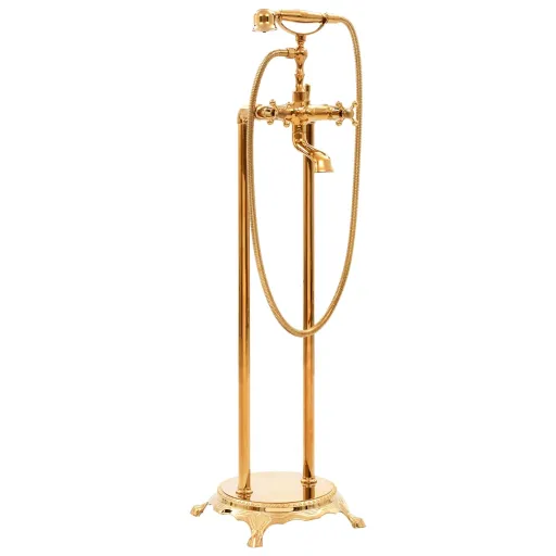 Grifo Para Bañera de Pie Acero Inoxidable Dorado 99,5 cm