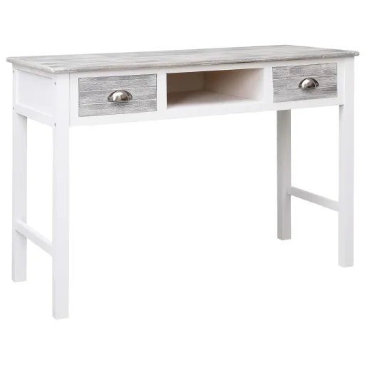 Escritorio de Madera Gris 110x45x76 cm