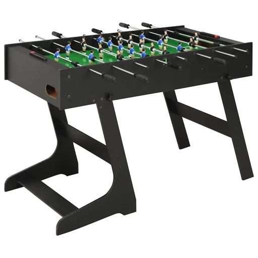 Futbolín Plegable Negro 121x61x80 cm