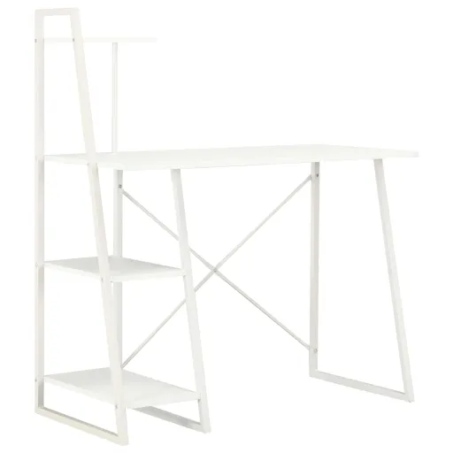 Escritorio Con Estantería Blanco 102x50x117 cm