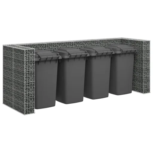 Muro de Gaviones Para Contenedor de Basura Acero 320x100x120 cm