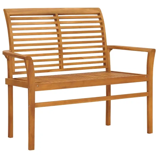 Banco de Jardín Madera Maciza de Teca 112 cm