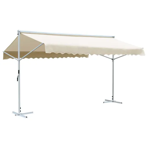 Toldo de Pie Independiente Color Crema 500x300 cm