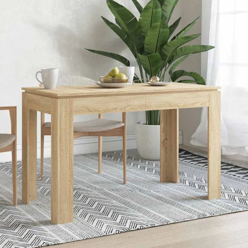 Mesa de Comedor Madera Contrachapada Roble Sonoma 120x60x76cm