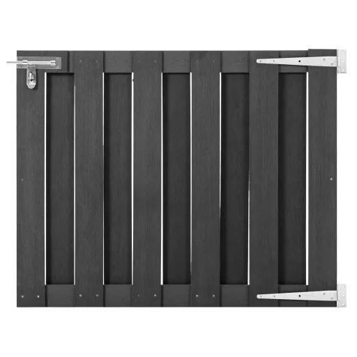 Puerta de Jardín de WPC Gris 100x80 cm