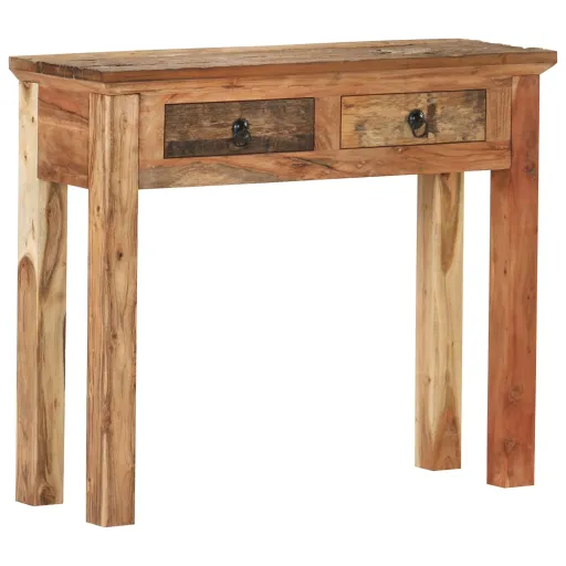 Mesa Consola Madera de Acacia y Madera Reciclada 90,5x30x75cm