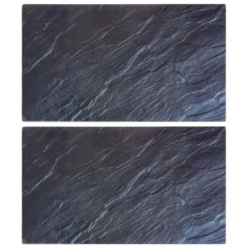 Tablas de Cortar 2 Uds Patrón de Piedra Natural Vidrio Templado