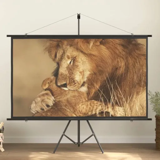 Pantalla de Proyección Con Trípode 84” 16:9 Blanco Mate