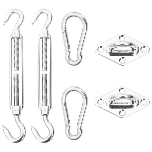 Kit de Montaje Para Toldo de Vela 6 Piezas Acero Inoxidable