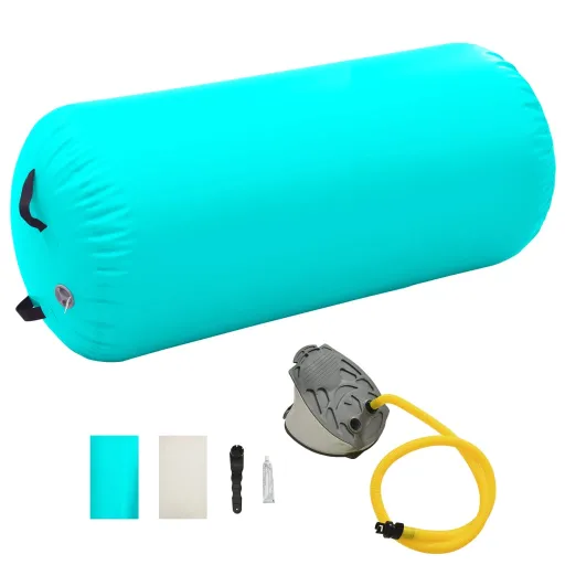 Rollo Hinchable de Gimnasia Con Bomba PVC Verde 120x90 cm