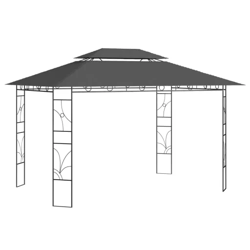 Cenador Gris Antracita 4x3x2,7 m 160 g/m²