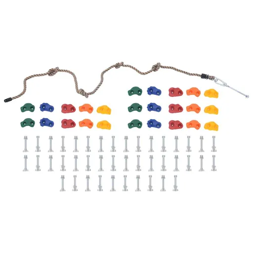 Presas de Escalada Con Cuerda 25 Piezas Multicolor