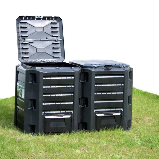 Compostador de Jardín Negro 1200 L
