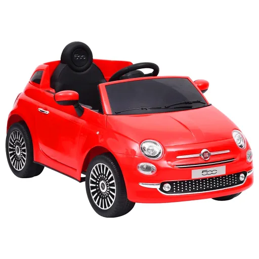 Coche Correpasillos Eléctrico Fiat 500 Rojo