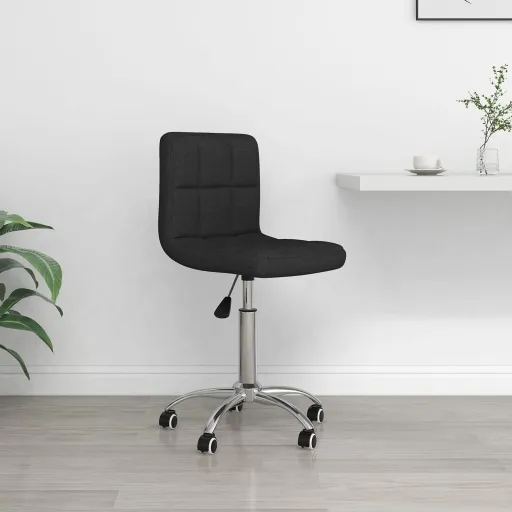 Silla de Oficina Giratoria de Tela Negra