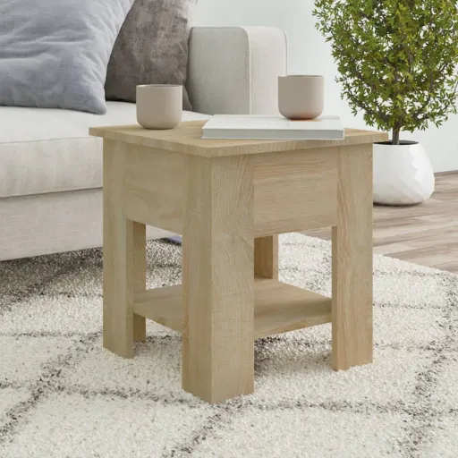 Mesa de Centro Madera de Ingeniería Roble Sonoma 40x40x42 cm