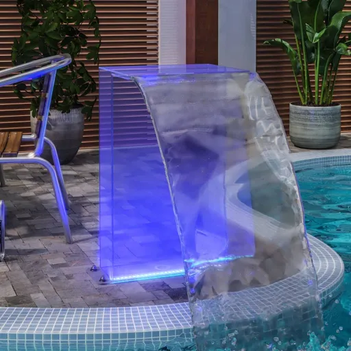 Fuente de Piscina Con LED RGB Acrílico 51 cm