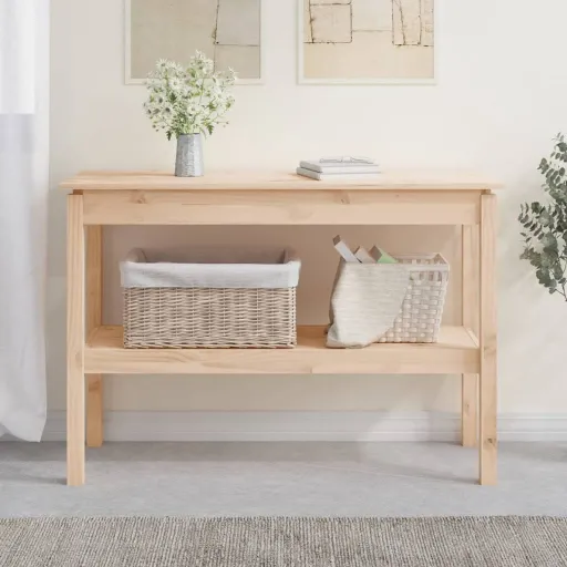 Mesa Consola Madera Maciza de Pino 110x40x75 cm