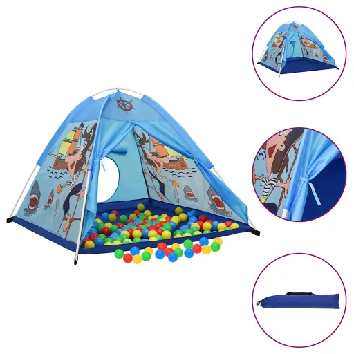 Tienda de Juegos Para Niños Azul 120x120x90 cm
