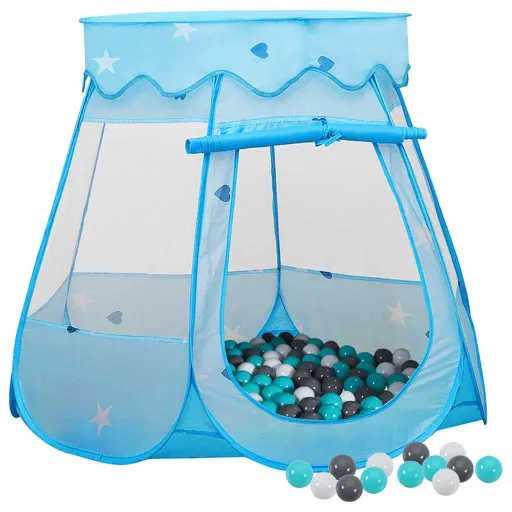 Tienda de Juegos Para Niños Con 250 Bolas Azul 102x102x82 cm