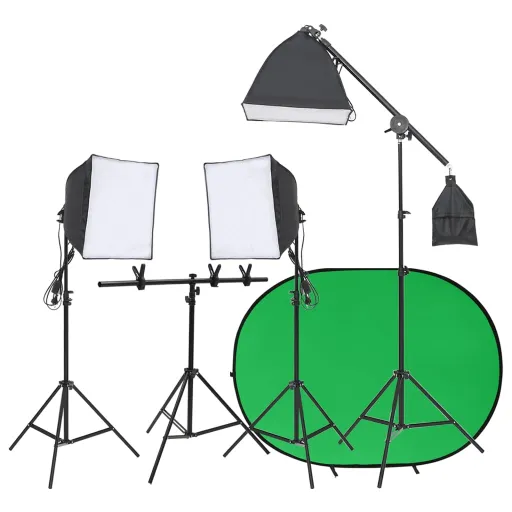 Kit de Estudio Fotográfico Con Iluminación y Fondo