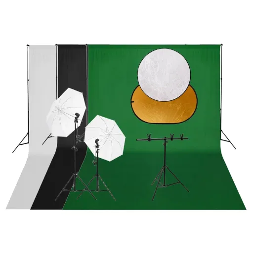 Kit de Estudio Fotográfico Con Set de Luces, Fondo y Reflector