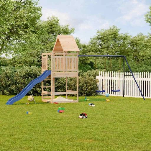 Parque Infantil de Exterior Madera Maciza de Pino