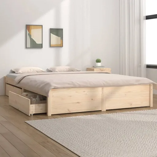 Estructura de Cama Con Cajones 140x200 cm