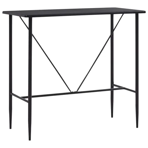 Mesa Alta de Cocina MDF Negro 120x60x110 cm