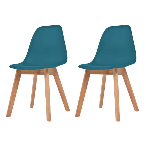 Sillas de Comedor 2 Unidades Plástico Turquesa