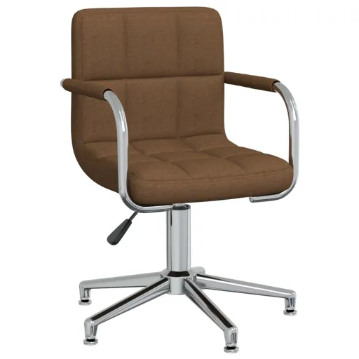 Silla de Comedor Giratoria Tela Marrón
