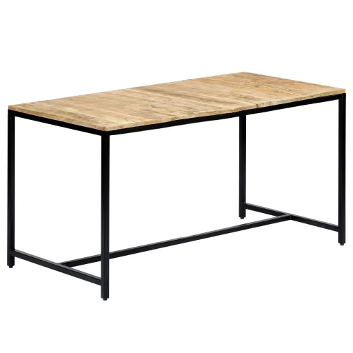 Mesa de Comedor Madera Maciza de Mango Rugosa 140x70x75 cm