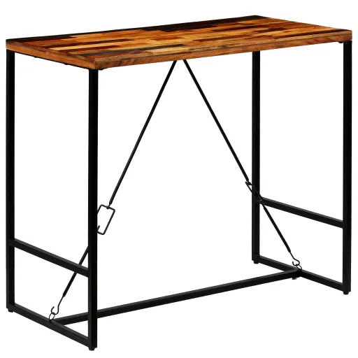 Mesa de Bar de Madera Maciza Reciclada 120x60x106 cm