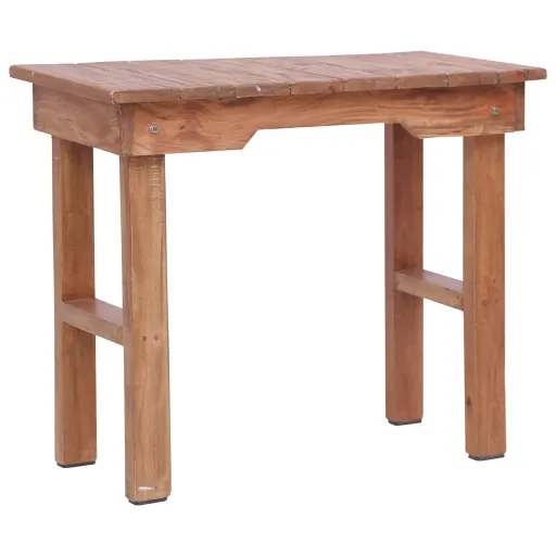Mesa Auxiliar Madera Maciza de Caoba 70x35x60 cm