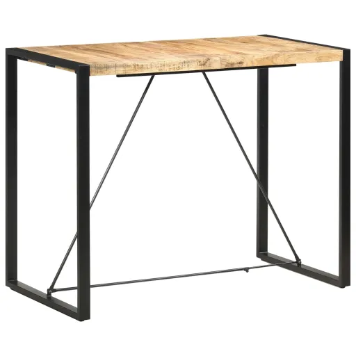 Mesa Alta de Cocina de Madera Maciza de Mango 140x70x110 cm