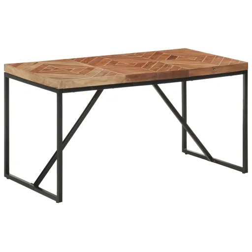 Mesa de Comedor de Madera Maciza de Mango y Acacia 140x70x76 cm