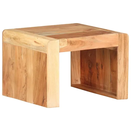Mesa Auxiliar de Madera Maciza de Acacia 43x40x30 cm