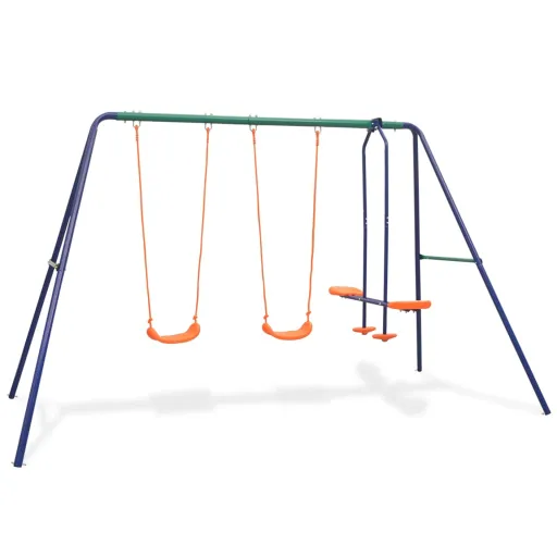 Juego de Columpios Con 4 Asientos Naranja