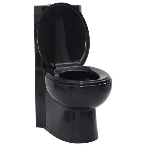Inodoro WC de Esquina Cerámica Negro