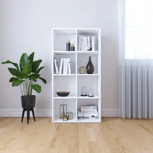 Estantería/Aparador Madera Contrachapada Blanco 66x30x130 cm