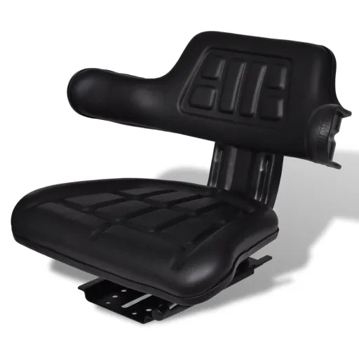 Asiento de Tractor Con Respaldo Negro