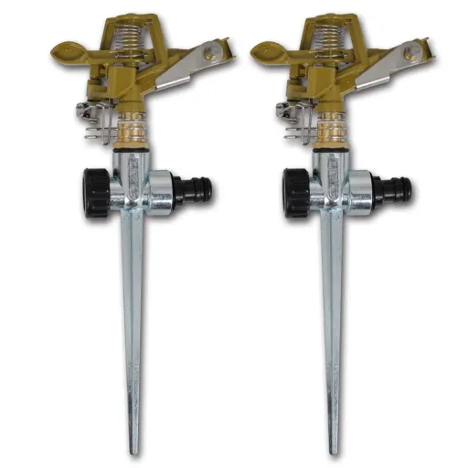Rociador Impulso De Zinc De Riego Del Jardín Con Encaje De Metal   (2 Pcs)