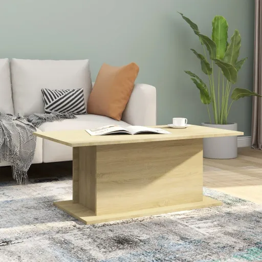 Mesa de Centro Madera de Ingeniería Roble Sonoma 102x55,5x40 cm