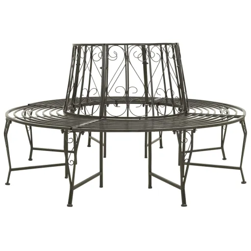 Banco Para Árbol de Jardín Acero 160 cm