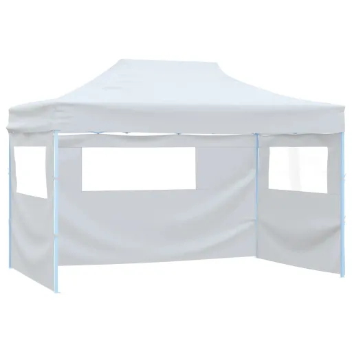 Carpa Plegable Para Celebraciones Con 3 Paredes Blanco 291x413x315 cm