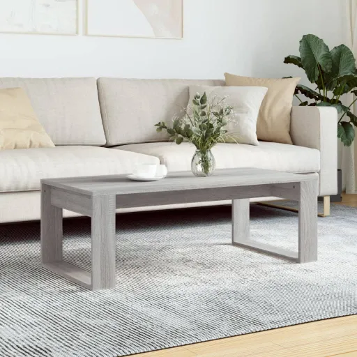 Mesa de Centro Madera de Ingeniería Gris Sonoma 102x50x35 cm