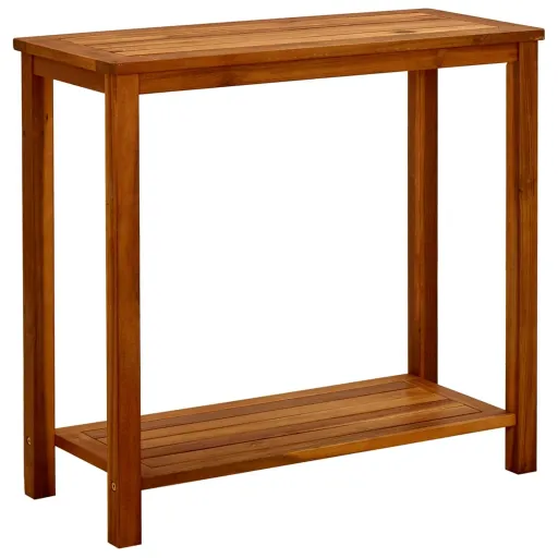 Mesa Consola de Jardín Madera Maciza de Acacia 80x35x75 cm